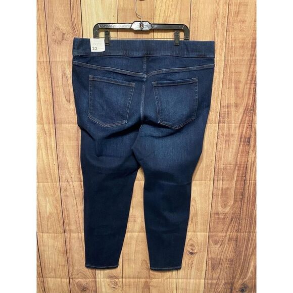 Lane Bryant 22 Pull-On High-Rise Rhinestone Embellished Jegging NWT Blue Demin - Picture 9 of 11